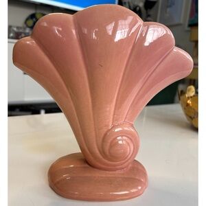 Vintage MCM Redwing Pink and Cream Vase